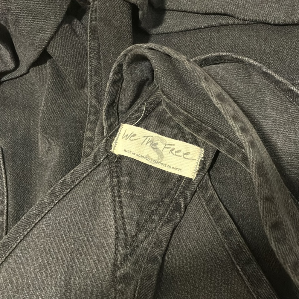 Women's FP Black Denim Overalls - Picture 7 of 7